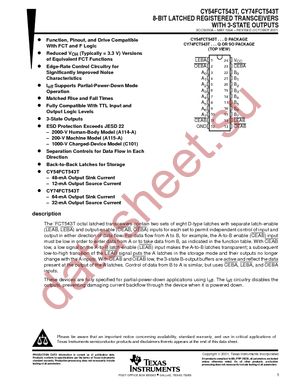 CY74FCT543TSOCE4 datasheet  